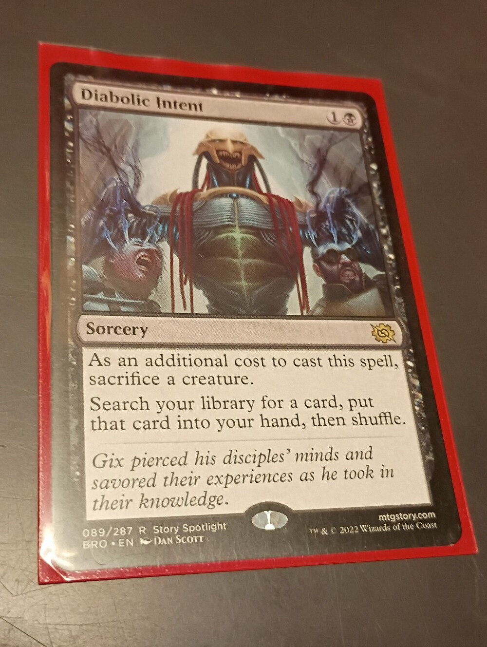 Diabolic Intent Card in Red Sleeve